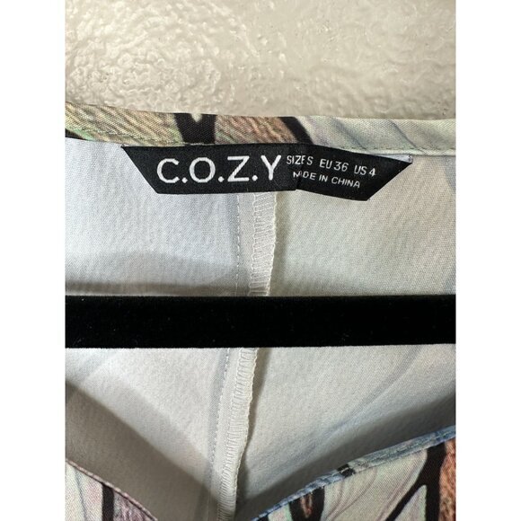 C.O.Z.Y. Womens Purple Dress Small sleeveless stain glass pockets maxi polyester - Picture 2 of 11